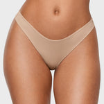 Women's V-shaped Low Rise Thongs 3 Pack Clay Brown (3pack)