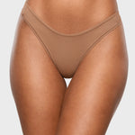 Women's V-shaped Low Rise Thongs 3 Pack Warm Beige (3pack)