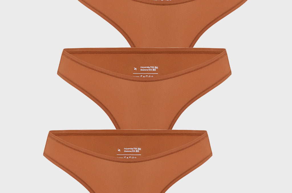 Women's V-shaped Low Rise Thongs 3 Pack Warm Beige (3pack)