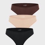 Women's Smooth High Cut Cheeky Briefs 3 Pack Sandalwood (3pack)