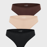 Women's Smooth High Cut Cheeky Briefs 3 Pack Sandalwood (3pack)
