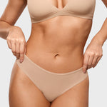 Women's Smooth High Cut Cheeky Briefs 3 Pack Sandalwood (3pack)