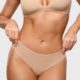 Women's Smooth High Cut Cheeky Briefs 3 Pack Sandalwood (3pack)