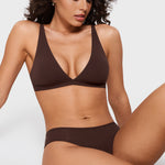 Women's Smooth High Cut Cheeky Briefs 3 Pack Sandalwood (3pack)