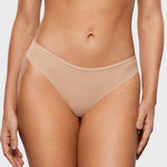 Women's Smooth High Cut Cheeky Briefs 3 Pack Light Oatmeal (3pack)
