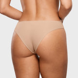 Women's Smooth High Cut Cheeky Briefs 3 Pack Light Oatmeal (3pack)