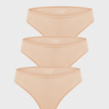 Women's Smooth High Cut Cheeky Briefs 3 Pack Wheat (3pack)