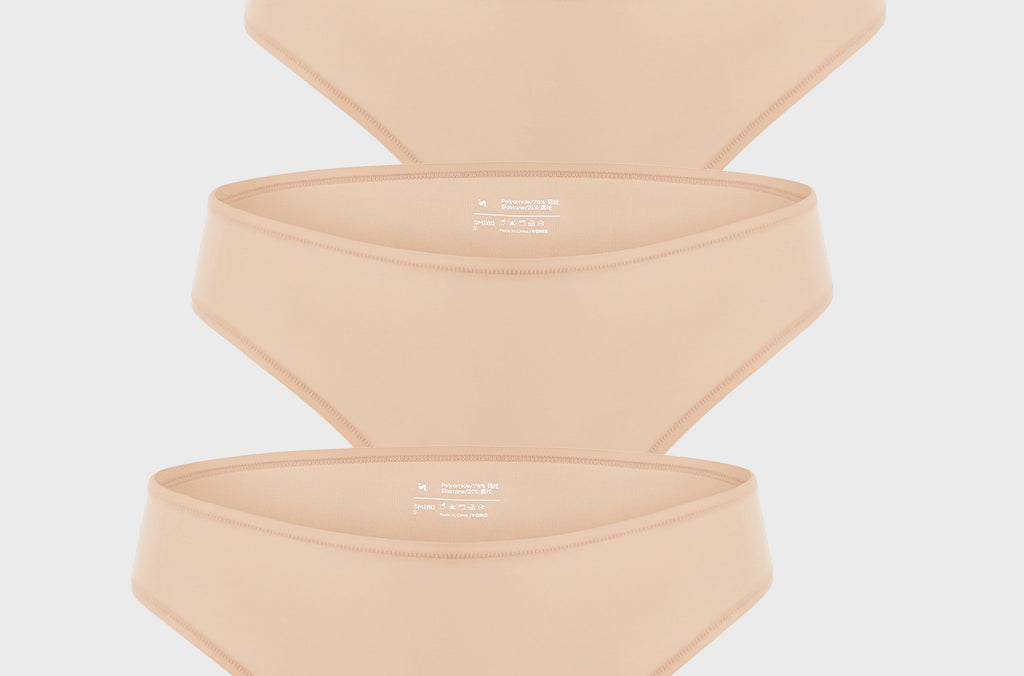 Women's Smooth High Cut Cheeky Briefs 3 Pack Wheat (3pack)