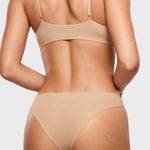 Women's Smooth High Cut Cheeky Briefs 3 Pack Wheat (3pack)