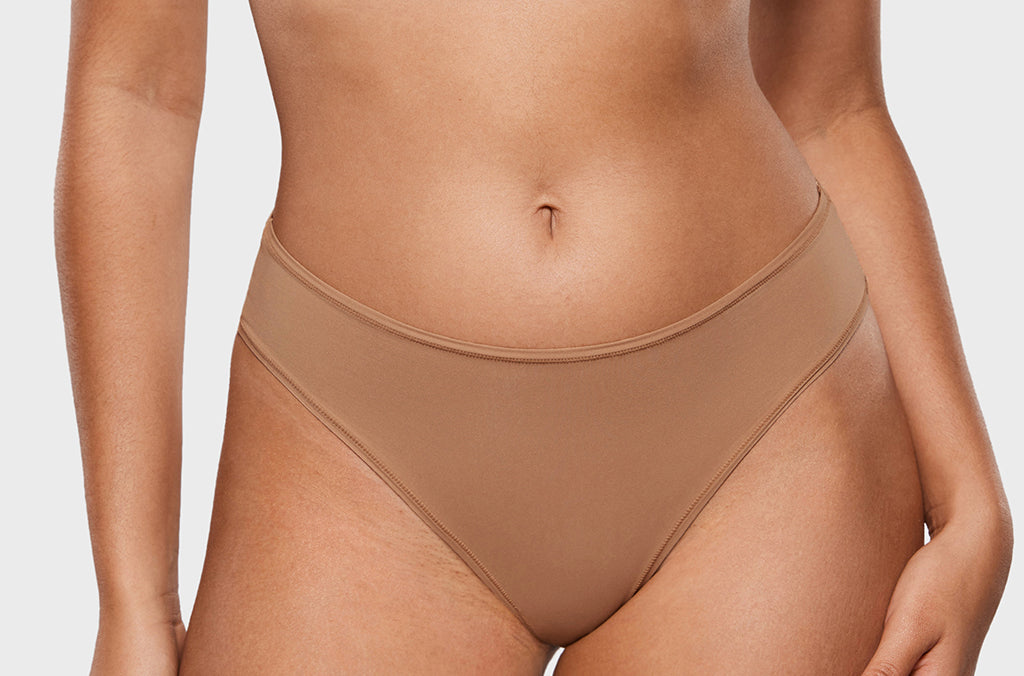 Women's Smooth High Cut Cheeky Briefs 3 Pack Wheat (3pack)