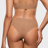 Women's Smooth High Cut Cheeky Briefs 3 Pack Warm Beige (3pack)