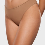 Women's Smooth High Cut Cheeky Briefs 3 Pack Warm Beige (3pack)