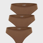 Women's Smooth High Cut Cheeky Briefs 3 Pack Warm Beige (3pack)