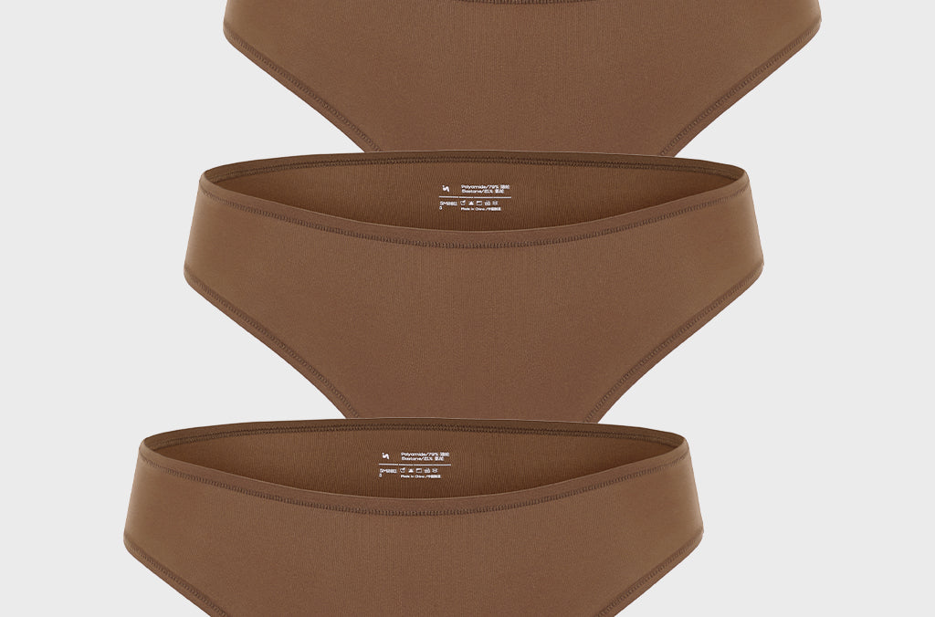 Women's Smooth High Cut Cheeky Briefs 3 Pack Warm Beige (3pack)