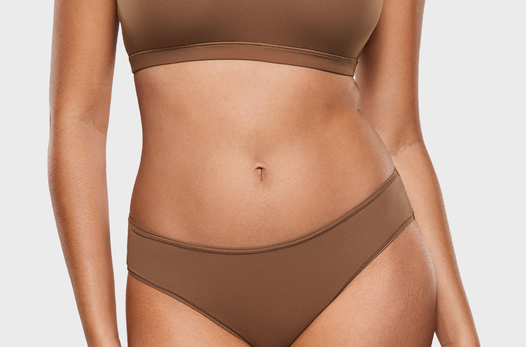Women's Smooth High Cut Cheeky Briefs 3 Pack Warm Beige (3pack)