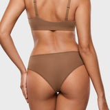 Women's Smooth High Cut Cheeky Briefs 3 Pack Warm Beige (3pack)