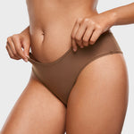 Women's Smooth High Cut Cheeky Briefs 3 Pack Warm Beige (3pack)