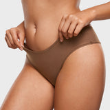 Women's Smooth High Cut Cheeky Briefs 3 Pack Warm Beige (3pack)