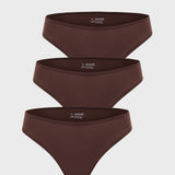 Women's Smooth High Cut Cheeky Briefs 3 Pack Warm Beige (3pack)