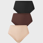Women's Classic Mid Waist Full Briefs 3 Pack Gravel (3pack)