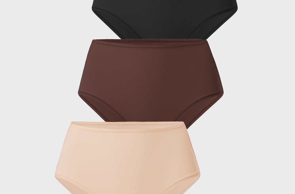 Women's Classic Mid Waist Full Briefs 3 Pack Gravel (3pack)