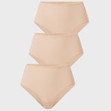 Women's Classic Mid Waist Full Briefs 3 Pack Light Oatmeal (3pack)