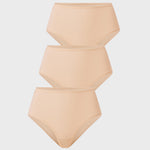 Women's Classic Mid Waist Full Briefs 3 Pack Wheat (3pack)