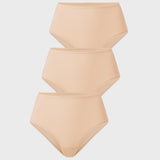 Women's Classic Mid Waist Full Briefs 3 Pack Wheat (3pack)