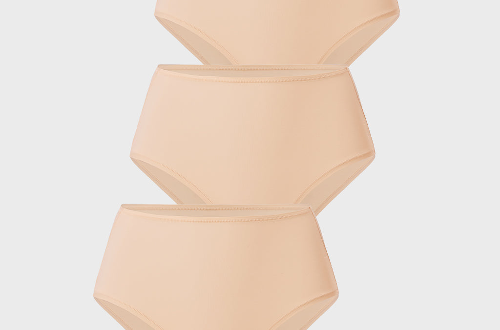 Women's Classic Mid Waist Full Briefs 3 Pack Wheat (3pack)
