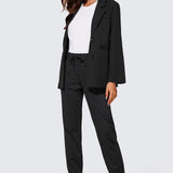 Women's Stretch Drawstring Jogger with Pockets 28'' Black