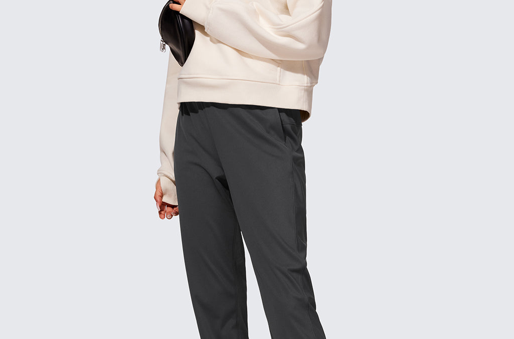 Women's Stretch Drawstring Jogger with Pockets 28'' Black