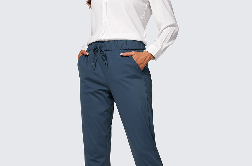 Women's Stretch Drawstring Jogger with Pockets 28'' Ink Gray