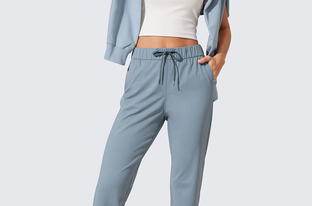 Women's Stretch Drawstring Jogger with Pockets 28'' Slate Blue