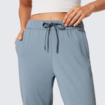 Women's Stretch Drawstring Jogger with Pockets 28'' Red Merlot