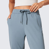 Women's Stretch Drawstring Jogger with Pockets 28'' Red Merlot