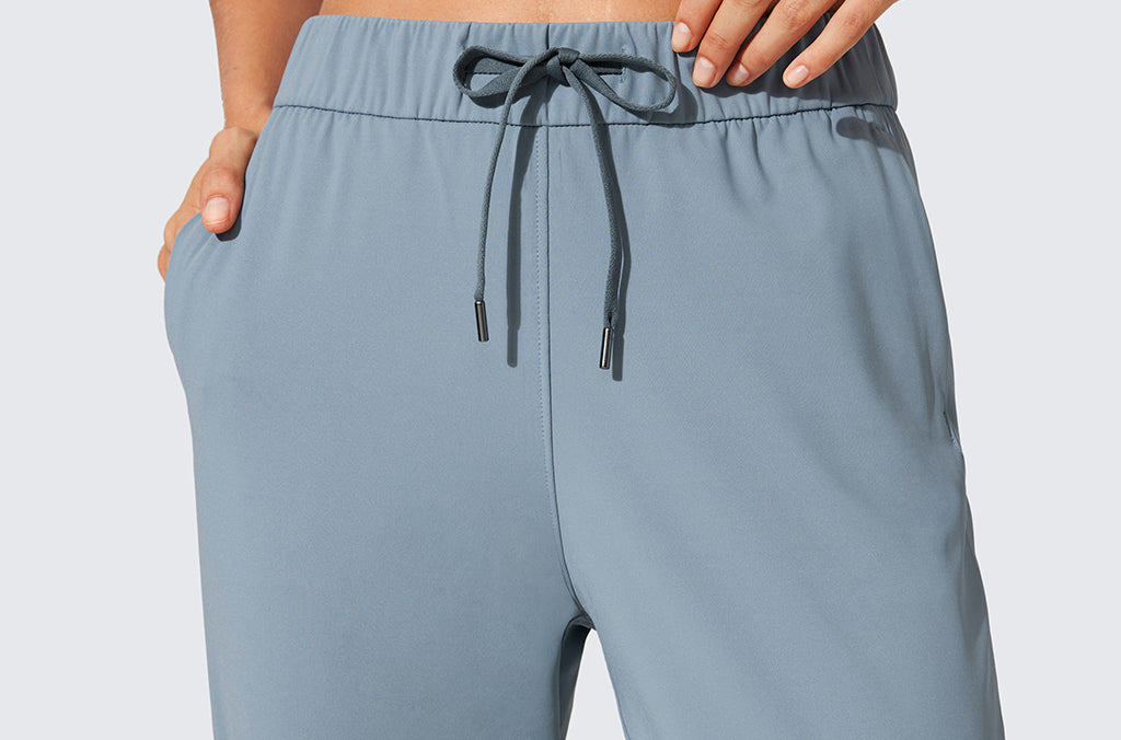 Women's Stretch Drawstring Jogger with Pockets 28'' Red Merlot