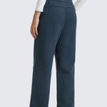 CRZ YOGA Women's Cotton Fleece Lined Sweatpants 30" Milky White