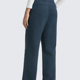 CRZ YOGA Women's Cotton Fleece Lined Sweatpants 30" Milky White