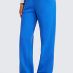 CRZ YOGA Women's Cotton Fleece Lined Sweatpants 30" Milky White