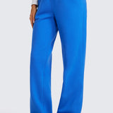 CRZ YOGA Women's Cotton Fleece Lined Sweatpants 30" Milky White