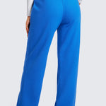 CRZ YOGA Women's Cotton Fleece Lined Sweatpants 30" Milky White