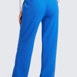 CRZ YOGA Women's Cotton Fleece Lined Sweatpants 30" Milky White