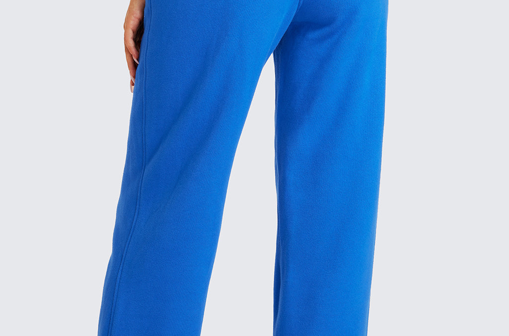 CRZ YOGA Women's Cotton Fleece Lined Sweatpants 30" Milky White