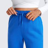 CRZ YOGA Women's Cotton Fleece Lined Sweatpants 30" Milky White