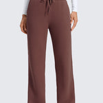 CRZ YOGA Women's Cotton Fleece Lined Sweatpants 30" Milky White