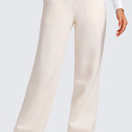 CRZ YOGA Women's Cotton Fleece Lined Sweatpants 30" Pomegranate