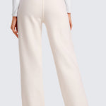 CRZ YOGA Women's Cotton Fleece Lined Sweatpants 30" Pomegranate