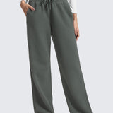 CRZ YOGA Women's Cotton Fleece Lined Sweatpants 30" Pomegranate