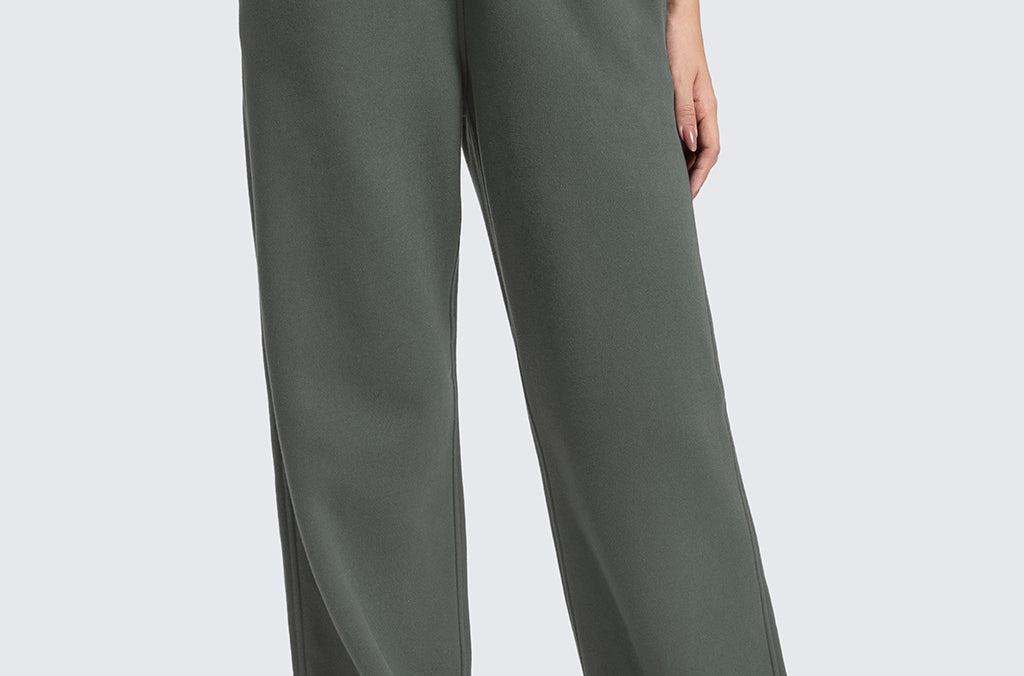 CRZ YOGA Women's Cotton Fleece Lined Sweatpants 30" Pomegranate