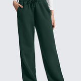 CRZ YOGA Women's Cotton Fleece Lined Sweatpants 30" Cambric Blue